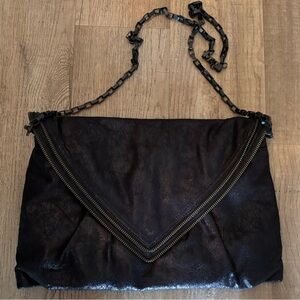 Mat and Nat Chic Black Crossbody Bag with Removable Chain Strap